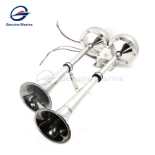 Genuine Marine Boat Marine Stainless steel Twin Electric Horn Speaker Alarm with High/Low Tone Alarm